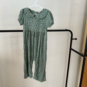Kate Quinn Bamboo Sage Green Polka Dot Jumpsuit
